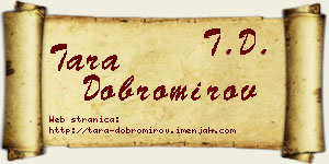 Tara Dobromirov vizit kartica